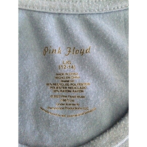 Pink Floyd Tank Top Women's Size L Blue Retro The Dark Side of The Moon Graphic - Picture 4 of 8